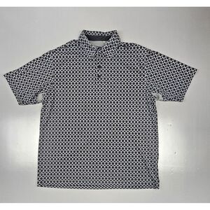 Adidas Polo Shirt Mens 2X.‎ Abstract Geometric All Over Print Golf Performance